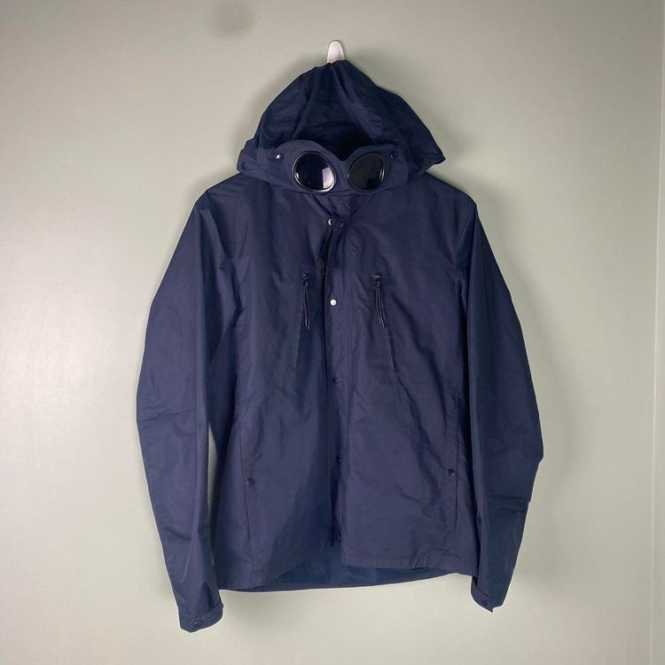 C.P. Company Navy Micro-M Goggle zip Jacket Coat